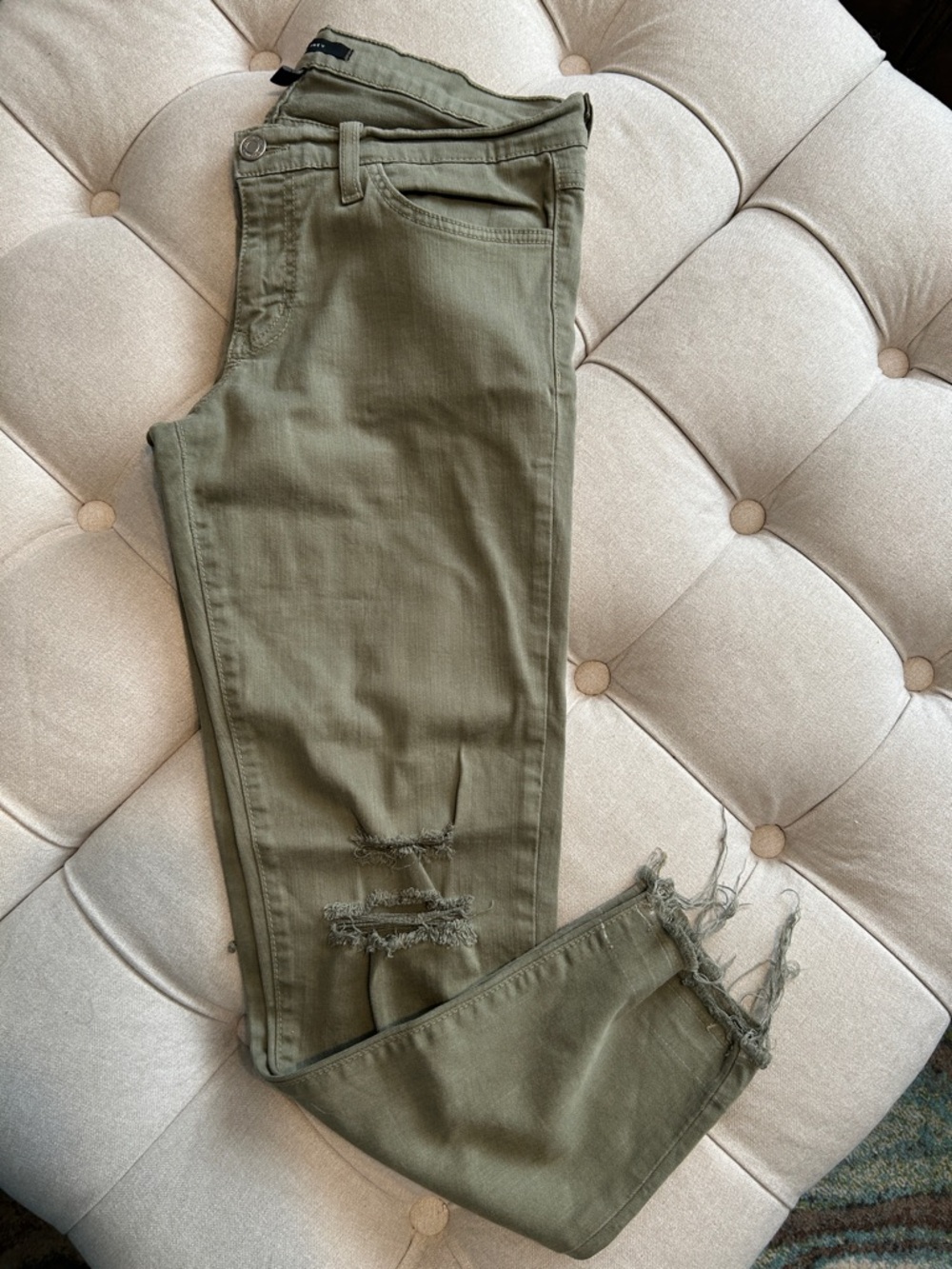 Flying Monkey Olive Utility Skinny Jeans